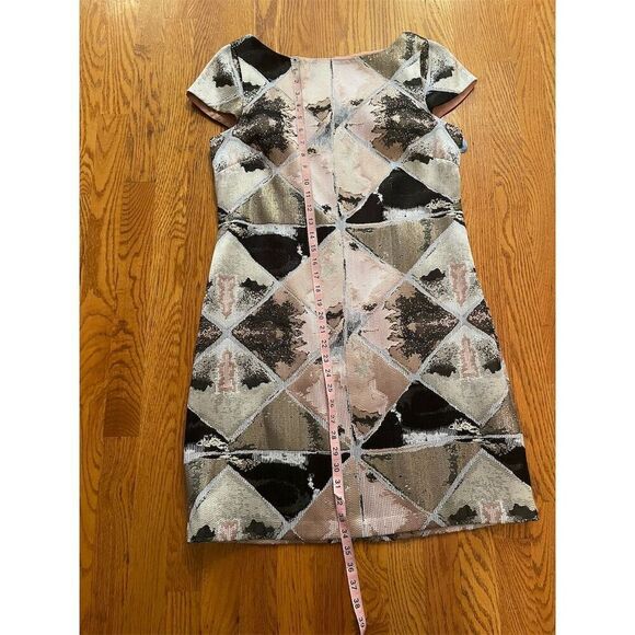 Vince Camuto Women's Geometric Jacquard Sheath Dress Size 12 Multicolor - Picture 11 of 12